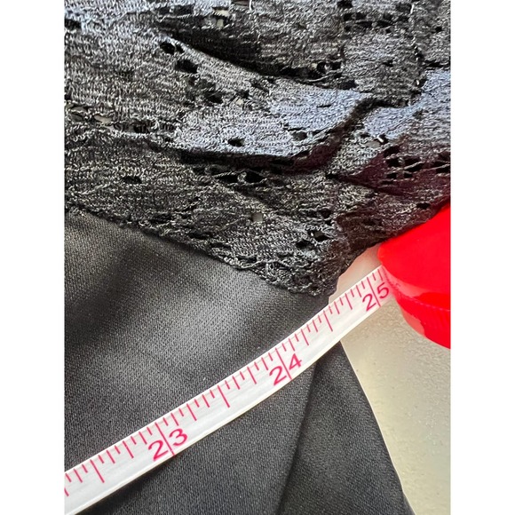 WOMEN'S SEXY ROUND TIE NECK LACE SLEEVES LOOSE BLOUSE COLOR BLACK NWOT Size 2XL - Picture 8 of 10